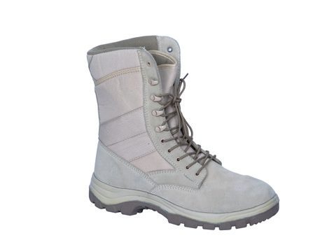 Full Leather Army Combat Boots With Middle Zipper